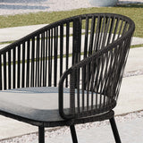 Dittany Outdoor Patio Armchair in Charcoal Gray