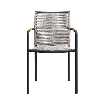 Serenity Outdoor Patio Armchairs Set of 2 in Light Gray