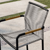 Slane Outdoor Patio Armchairs Set of 2 in Light Gray