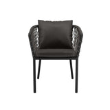 Spiddal Outdoor Patio Dining Armchair in Charcoal Charcoal