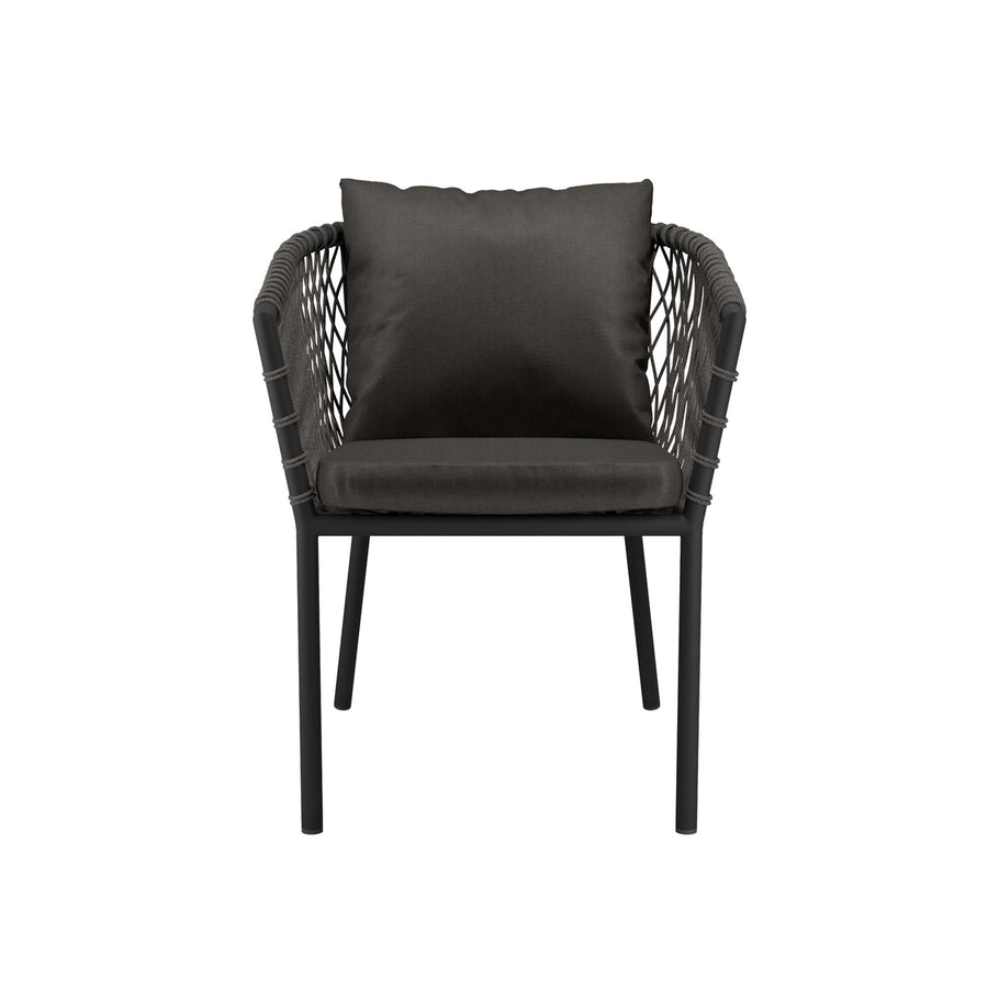 Spiddal Outdoor Patio Dining Armchair in Charcoal Charcoal