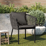 Spiddal Outdoor Patio Dining Armchair in Charcoal Charcoal