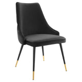 Sirocco Performance Velvet Dining Side Chair Set of 2 in Black