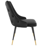 Sirocco Performance Velvet Dining Side Chair Set of 2 in Black