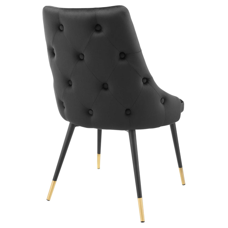 Sirocco Performance Velvet Dining Side Chair Set of 2 in Black