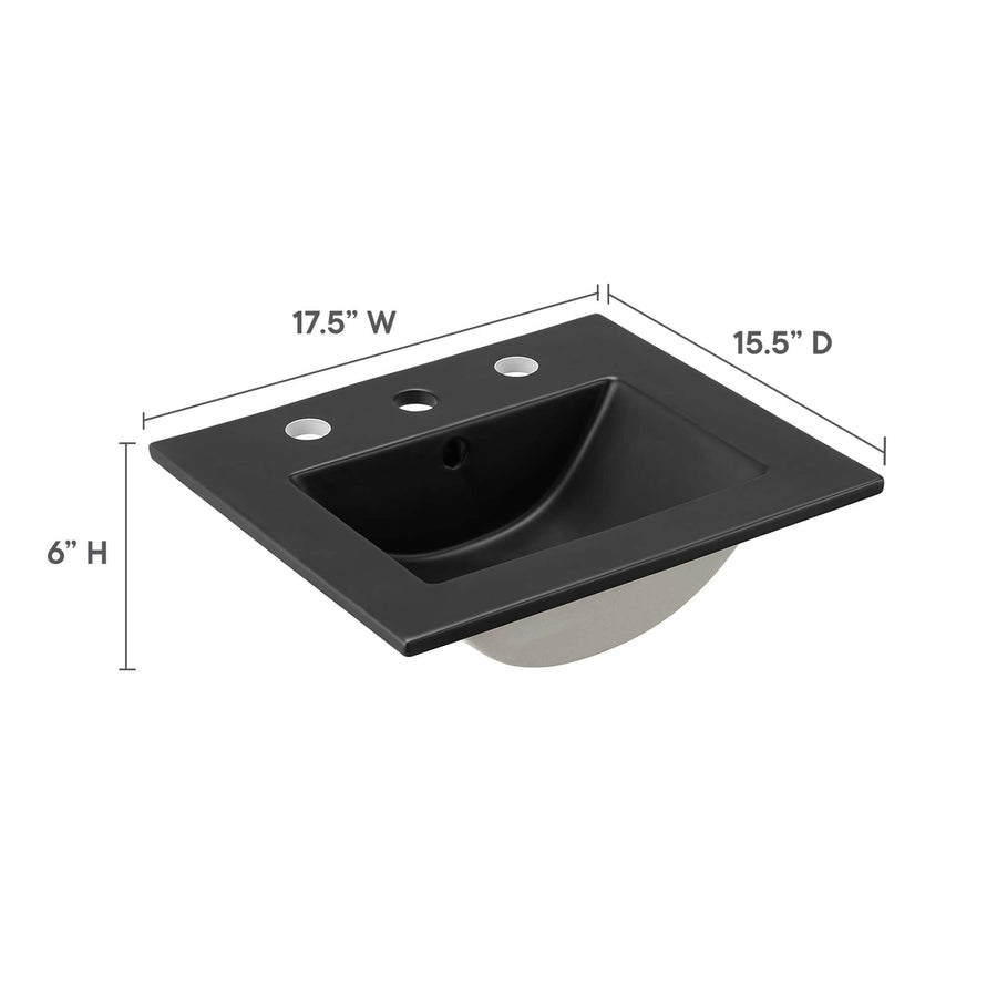 Calla 18" Bathroom Sink in Black