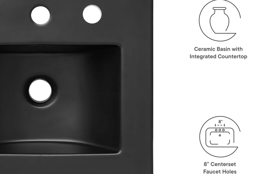Calla 18" Bathroom Sink in Black