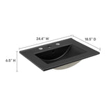 Calla 24" Bathroom Sink in Black