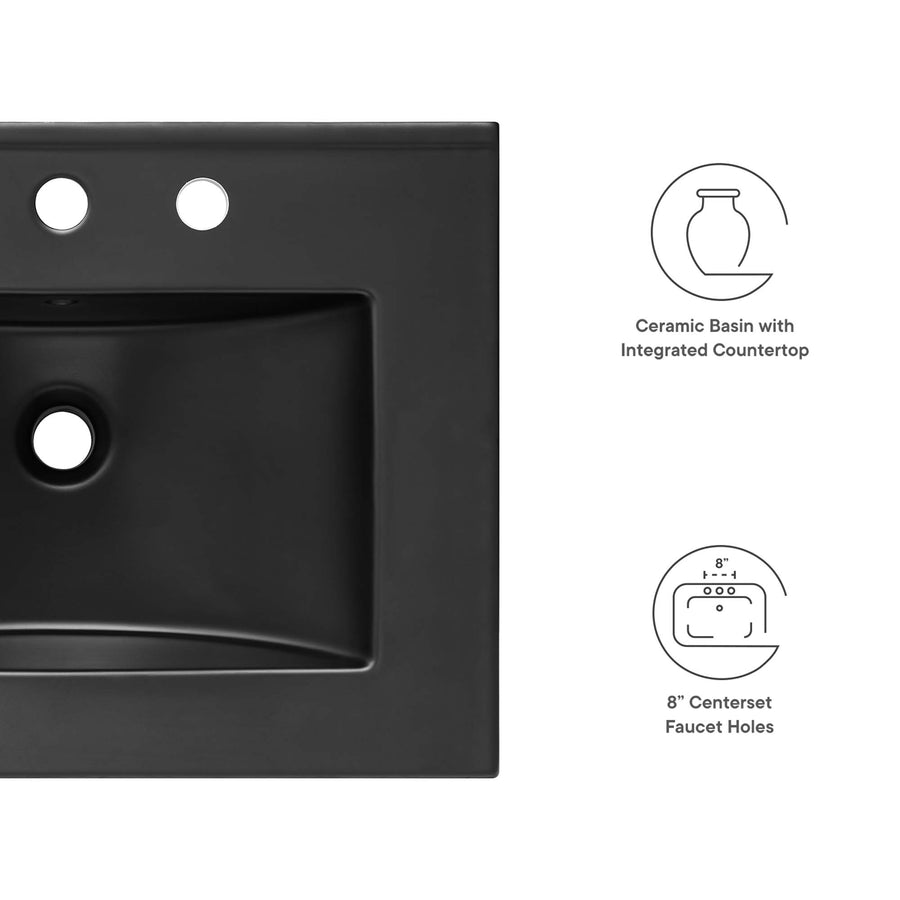 Calla 24" Bathroom Sink in Black