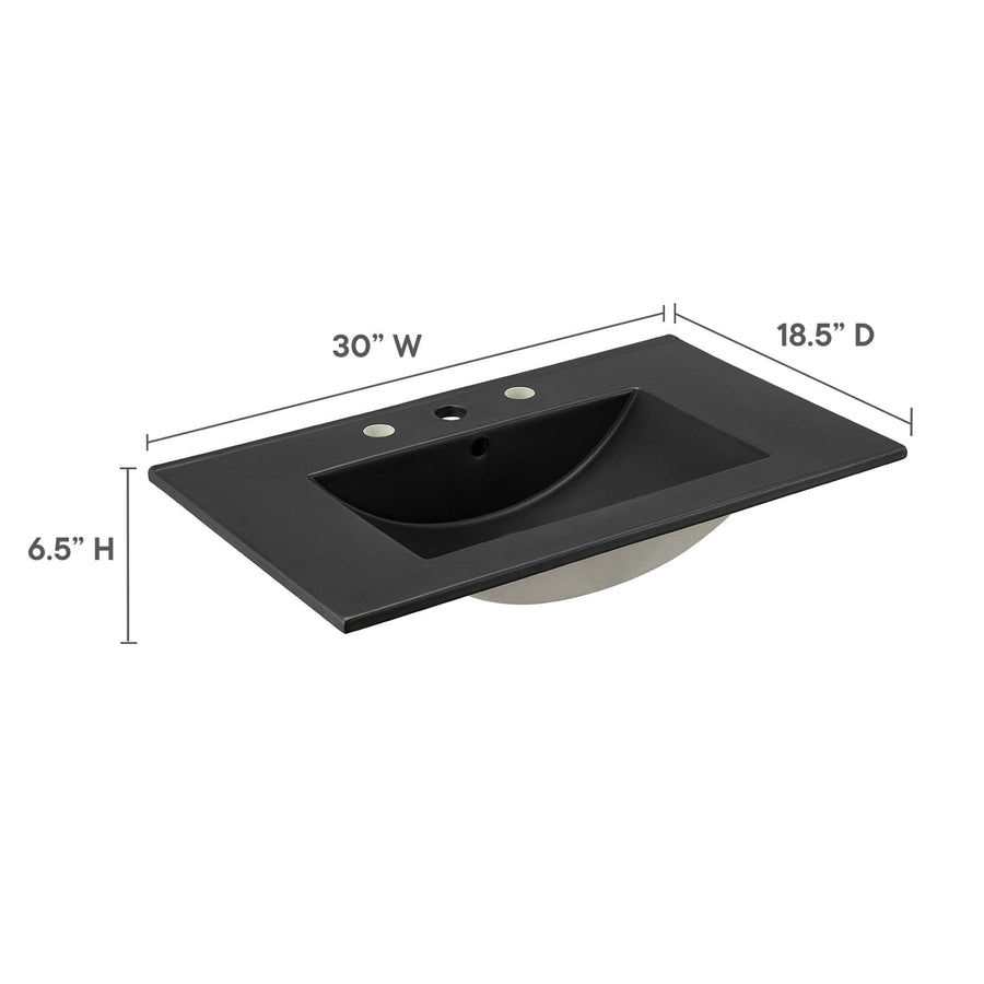Calla 30" Bathroom Sink in Black