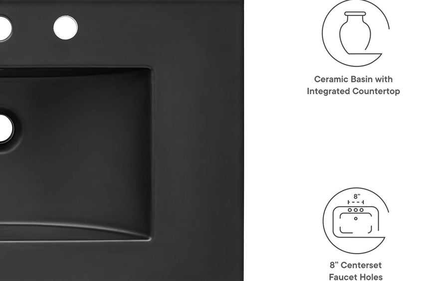 Calla 30" Bathroom Sink in Black