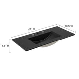 Calla 36" Bathroom Sink in Black