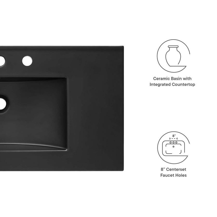Calla 36" Bathroom Sink in Black