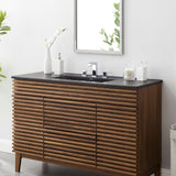Calla 48" Single Basin Bathroom Sink in Black