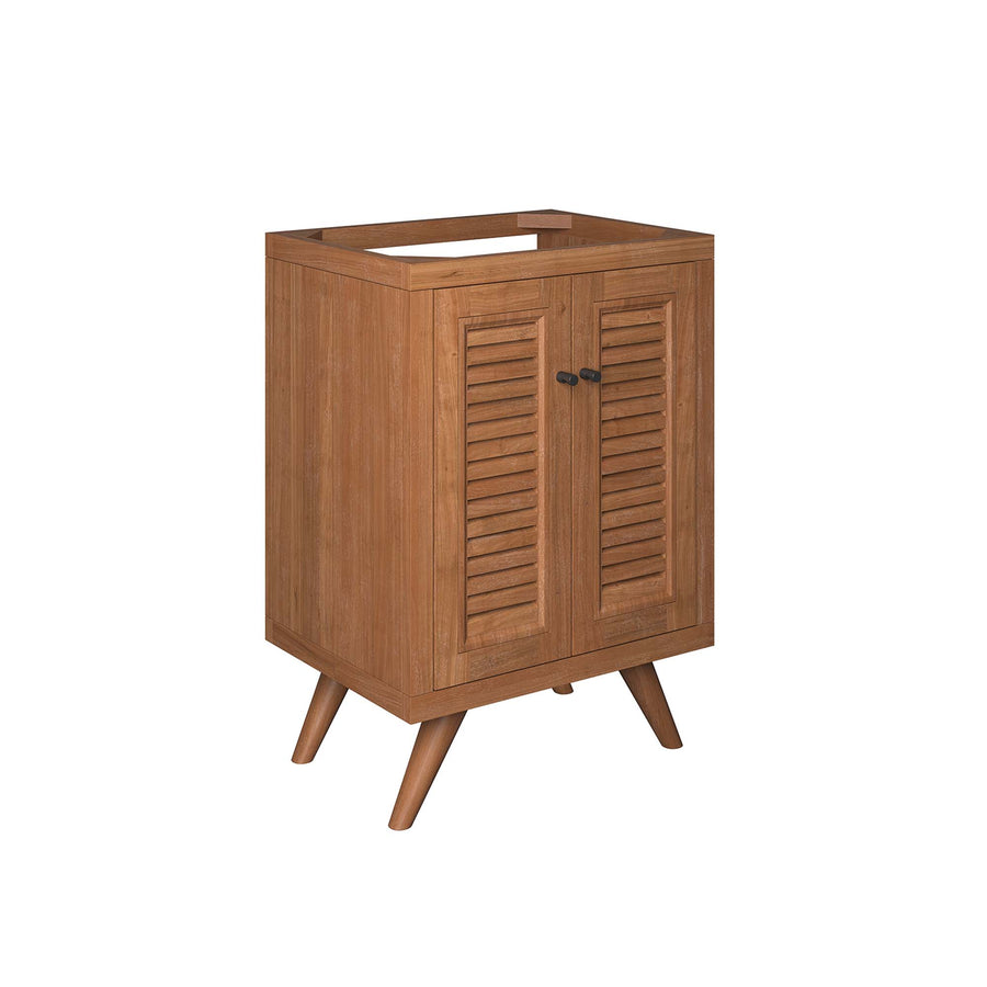 Veranda 24" Teak Wood Bathroom Vanity Cabinet (Sink Basin Not Included) in Natural