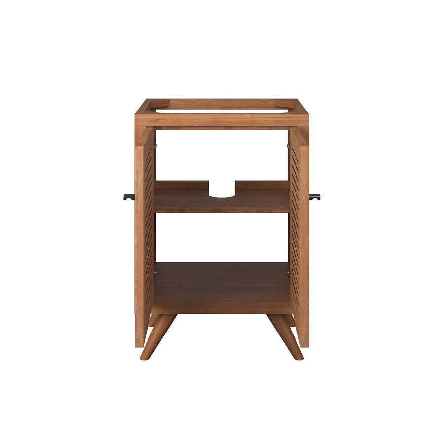 Veranda 24" Teak Wood Bathroom Vanity Cabinet (Sink Basin Not Included) in Natural