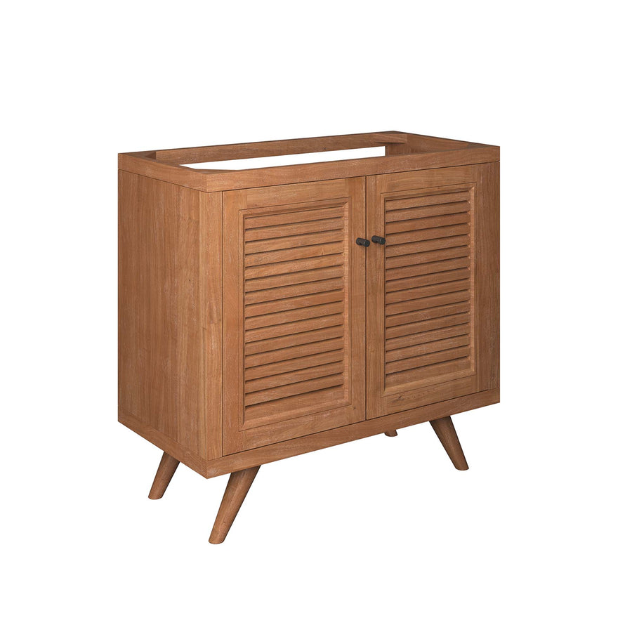 Veranda 36" Teak Wood Bathroom Vanity Cabinet (Sink Basin Not Included) in Natural