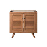 Veranda 36" Teak Wood Bathroom Vanity Cabinet (Sink Basin Not Included) in Natural