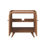 Veranda 36" Teak Wood Bathroom Vanity Cabinet (Sink Basin Not Included) in Natural