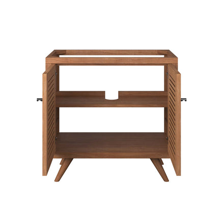 Birdie 36" Teak Wood Bathroom Vanity Cabinet (Sink Basin Not Included) in Natural
