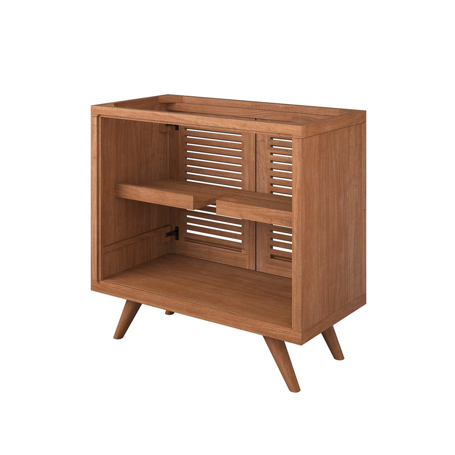 Veranda 36" Teak Wood Bathroom Vanity Cabinet (Sink Basin Not Included) in Natural