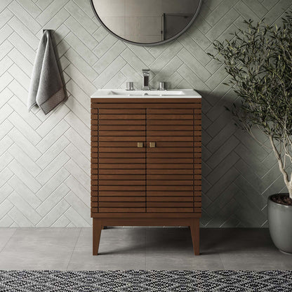Ledger 24" Wood Bathroom Vanity Cabinet (Sink Basin Not Included) by Furniture For America