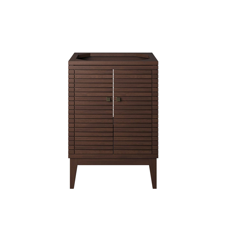 Hearth 24" Wood Bathroom Vanity Cabinet (Sink Basin Not Included) in Walnut