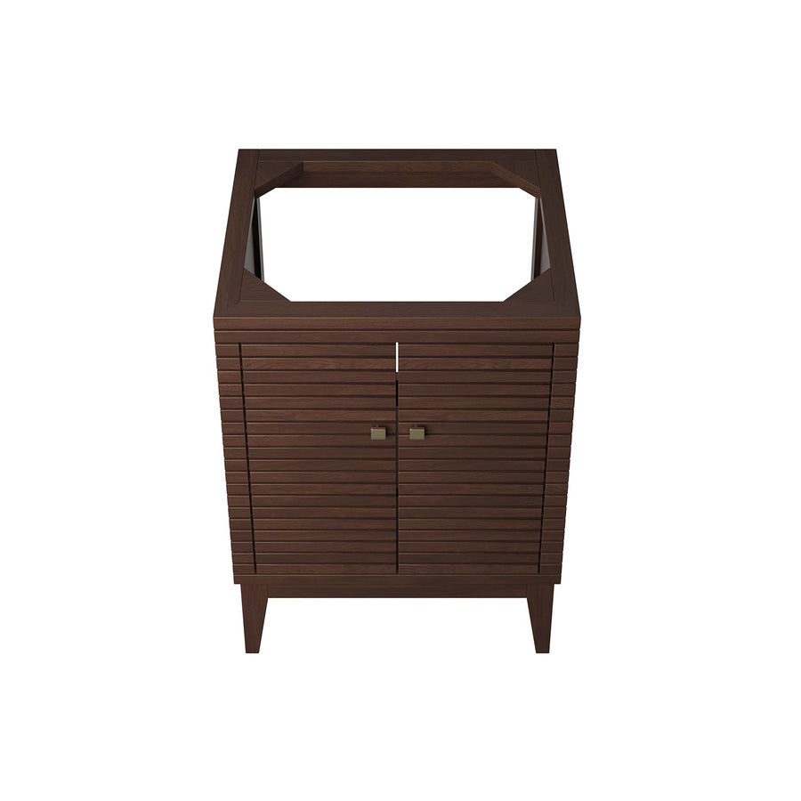 Hearth 24" Wood Bathroom Vanity Cabinet (Sink Basin Not Included) in Walnut