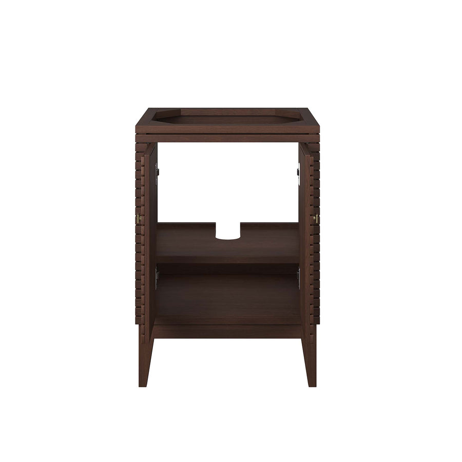 Hearth 24" Wood Bathroom Vanity Cabinet (Sink Basin Not Included) in Walnut