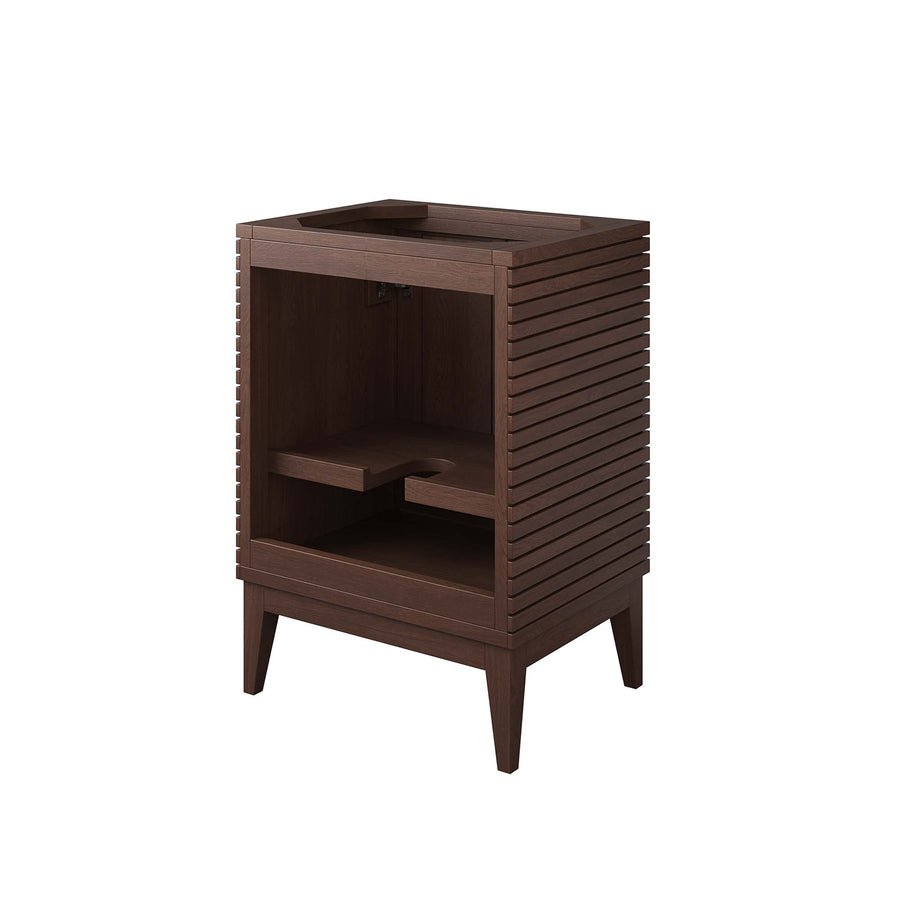 Hearth 24" Wood Bathroom Vanity Cabinet (Sink Basin Not Included) in Walnut