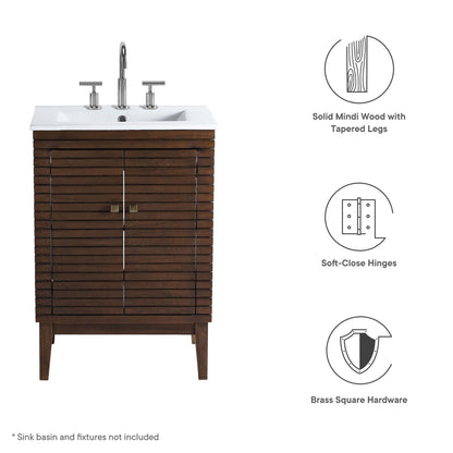 Ledger 24" Wood Bathroom Vanity Cabinet (Sink Basin Not Included) by Furniture For America