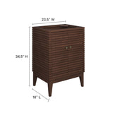Hearth 24" Wood Bathroom Vanity Cabinet (Sink Basin Not Included) in Walnut