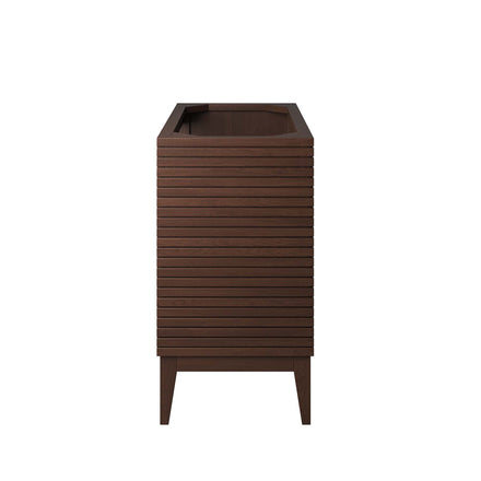 Ledger 36" Wood Bathroom Vanity Cabinet (Sink Basin Not Included) in Walnut
