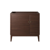 Hearth 36" Wood Bathroom Vanity Cabinet (Sink Basin Not Included) in Walnut
