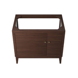 Hearth 36" Wood Bathroom Vanity Cabinet (Sink Basin Not Included) in Walnut