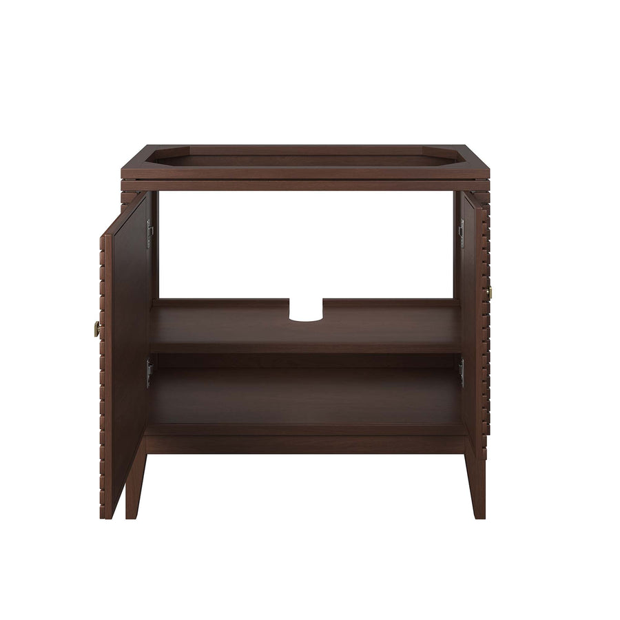 Hearth 36" Wood Bathroom Vanity Cabinet (Sink Basin Not Included) in Walnut