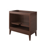 Hearth 36" Wood Bathroom Vanity Cabinet (Sink Basin Not Included) in Walnut