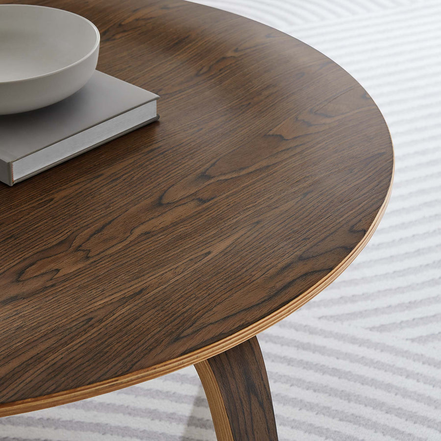 Zephyr Wood Coffee Table in Walnut