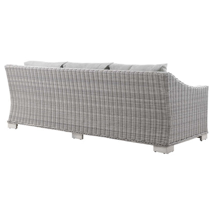 Conway 4-Piece Outdoor Patio Wicker Rattan Furniture Set by Furniture For America