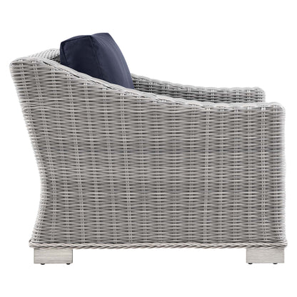 Conway 4-Piece Outdoor Patio Wicker Rattan Furniture Set by Furniture For America