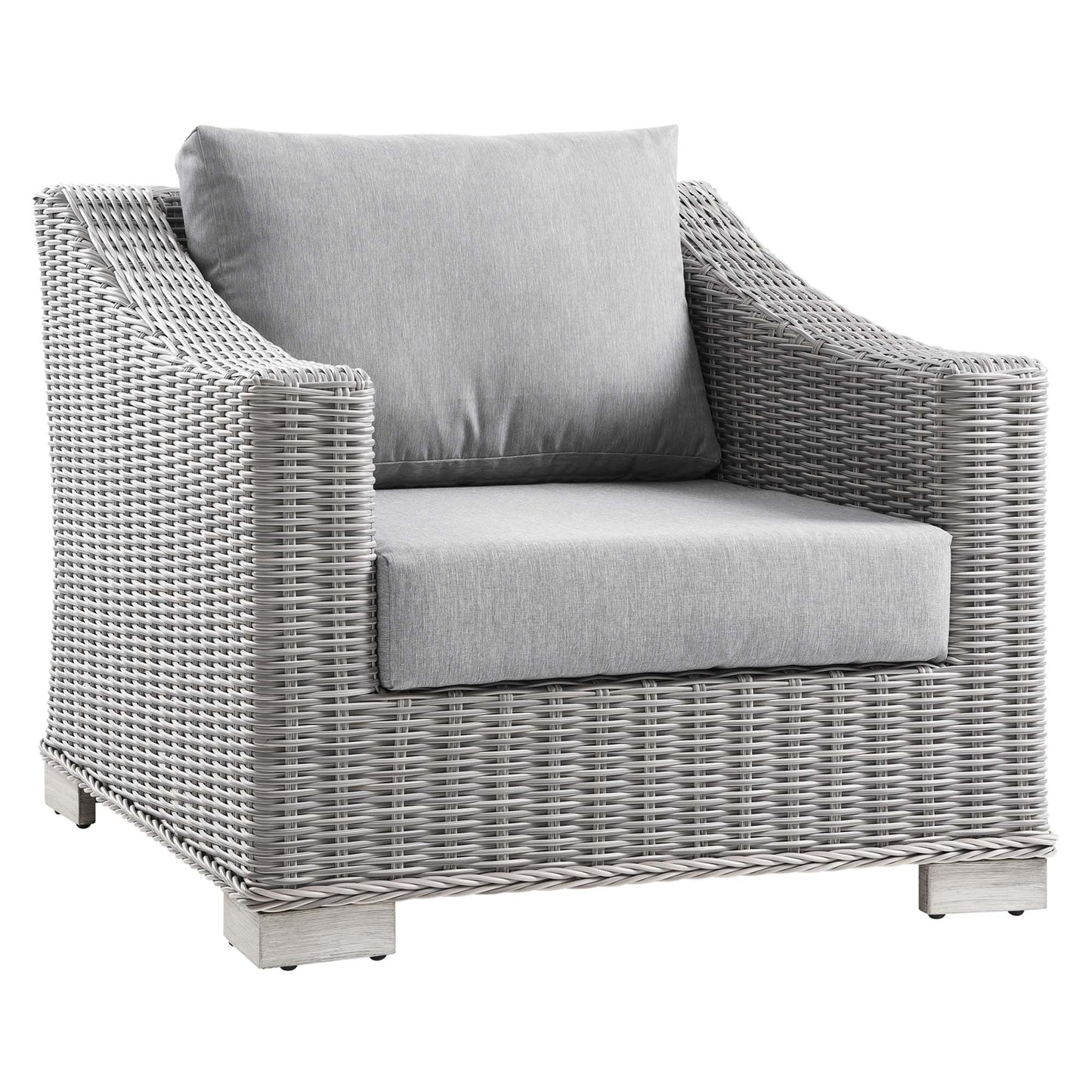Conway 5-Piece Outdoor Patio Wicker Rattan Furniture Set by Furniture For America