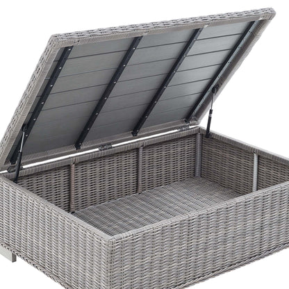 Conway 4-Piece Outdoor Patio Wicker Rattan Furniture Set by Furniture For America