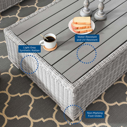 Conway 4-Piece Outdoor Patio Wicker Rattan Furniture Set by Furniture For America