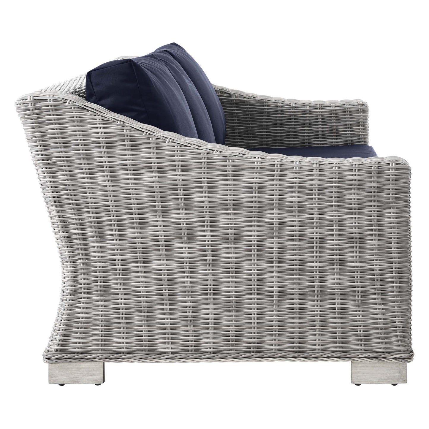 Conway 4-Piece Outdoor Patio Wicker Rattan Furniture Set by Furniture For America