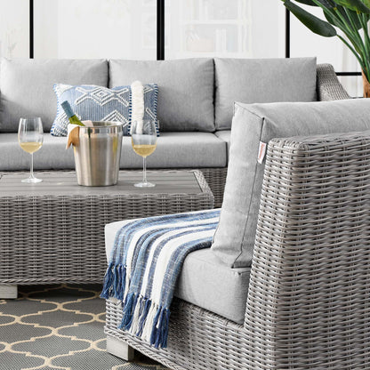 Conway 5-Piece Outdoor Patio Wicker Rattan Furniture Set by Furniture For America