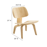 Zephyr Wood Lounge Chair in Natural