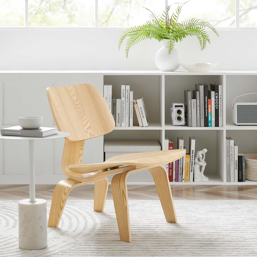 Zephyr Wood Lounge Chair in Natural