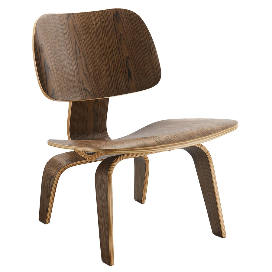 Zephyr Wood Lounge Chair in Walnut
