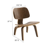 Zephyr Wood Lounge Chair in Walnut