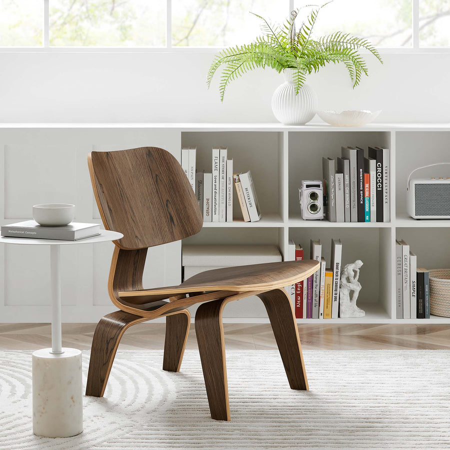 Zephyr Wood Lounge Chair in Walnut